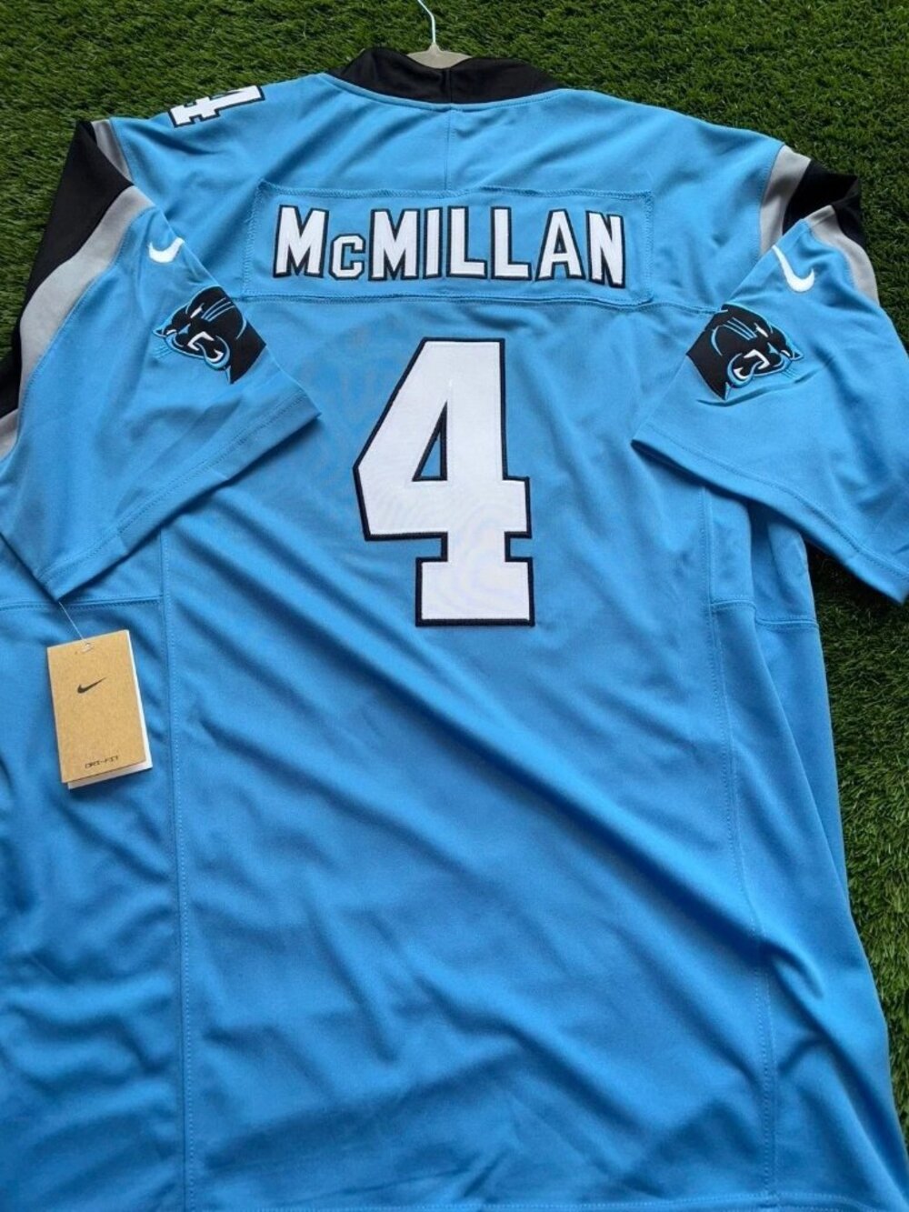 Tetairoa McMillan Blue Vapor Stitched Jersey